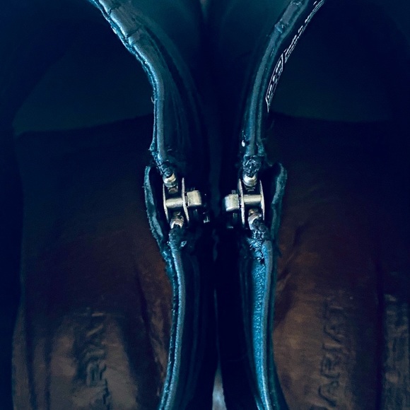 Ariat Ladies Ready To Go Equestrian Black Carbon Full Grain Leather Ankle Boots - Picture 7 of 11